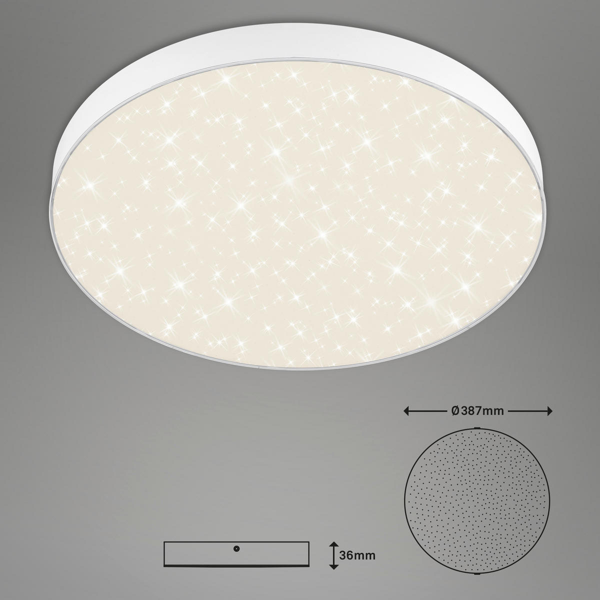LED PLAFONJERA  - crna, Dizajnerski, plastika (38,7/3,6cm)