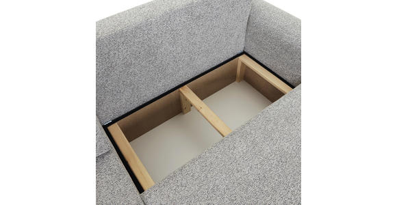 SCHLAFSOFA Flachgewebe Grau  inkl. Zierkissen, Rückenkissen, Bettkasten, Schlaffunktion, Rücken echt, Liegefläche im Originalstoff  - Schwarz/Grau, KONVENTIONELL, Kunststoff/Textil (250/74/92cm) - Carryhome