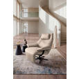 RELAXSESSEL in Leder Creme  - Creme/Schwarz, Design, Leder/Metall (92/79/82cm) - Dieter Knoll