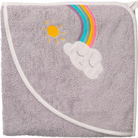 KAPUZENBADETUCH 100/100 cm    - Hellgrau, Basics, Textil (100/100cm)
