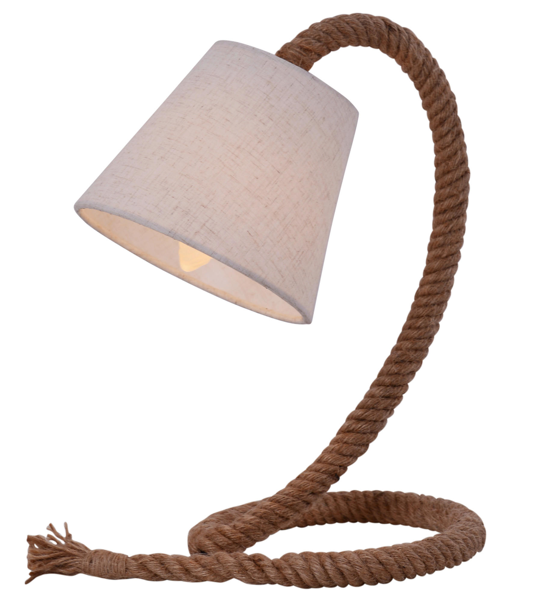 TISCHLEUCHTE 26/38 cm   - Naturfarben/Weiß, Design, Kunststoff/Textil (26/38cm) - Näve