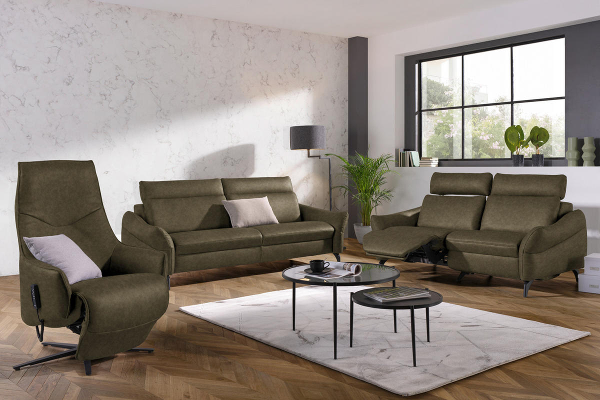 RELAXSESSEL in Leder Grün  - Anthrazit/Grün, Design, Leder/Metall (70/85/112cm) - Himolla Komfortklass