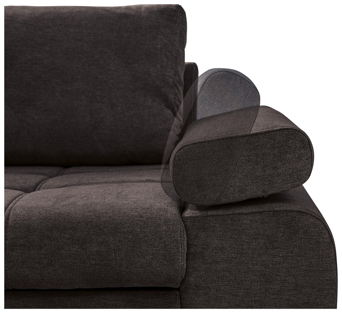 Colțar, textil, antracit - alb/culoare crom, Design, plastic/textil (173/294cm) - Carryhome