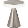 LED-TISCHLEUCHTE 17/20 cm   - Weiß/Nickelfarben, Basics, Kunststoff/Metall (17/20cm) - Fabas Luce
