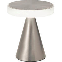 LED-TISCHLEUCHTE 17/20 cm   - Weiß/Nickelfarben, Basics, Kunststoff/Metall (17/20cm) - Fabas Luce