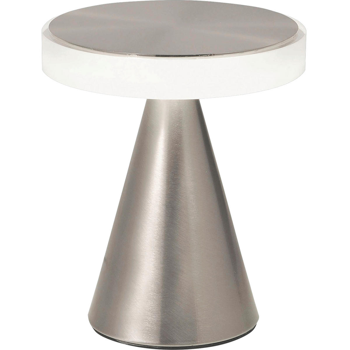 LED-TISCHLEUCHTE 17/20 cm   - Weiß/Nickelfarben, Basics, Kunststoff/Metall (17/20cm) - Fabas Luce