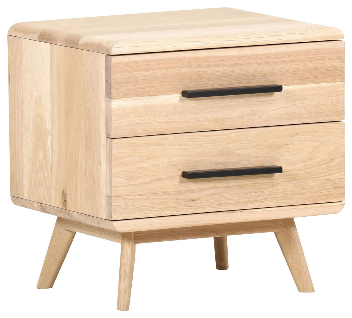 NACHTSCHRANK 48/50/40 cm Eiche massiv  - Eichefarben/Schwarz, Natur, Holz/Holzwerkstoff (48/50/40cm) - Landscape