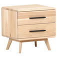 NACHTSCHRANK 48/50/40 cm Eiche massiv  - Eichefarben/Schwarz, Natur, Holz/Holzwerkstoff (48/50/40cm) - Landscape