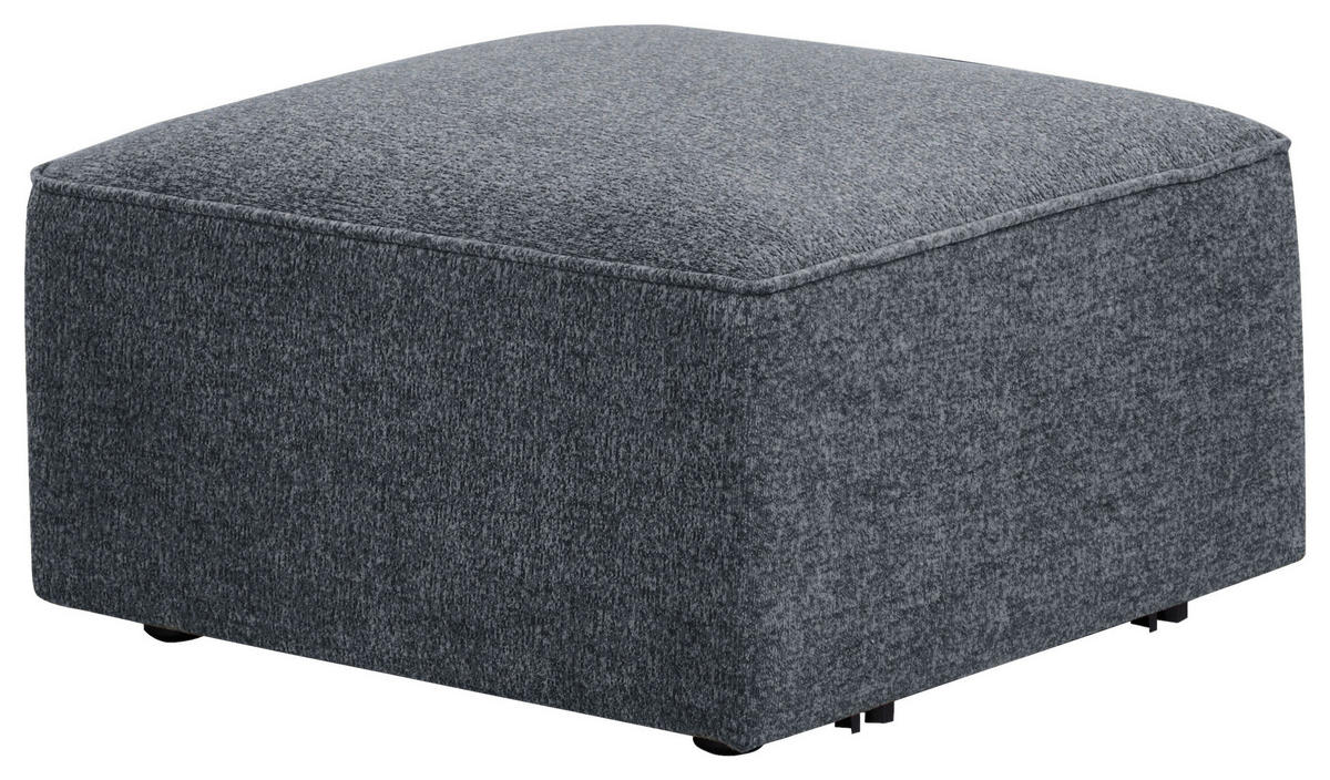SOFAELEMENT Fleece Dunkelgrau  - Dunkelgrau/Schwarz, Design, Holz/Kunststoff (70/42/70cm) - Livetastic