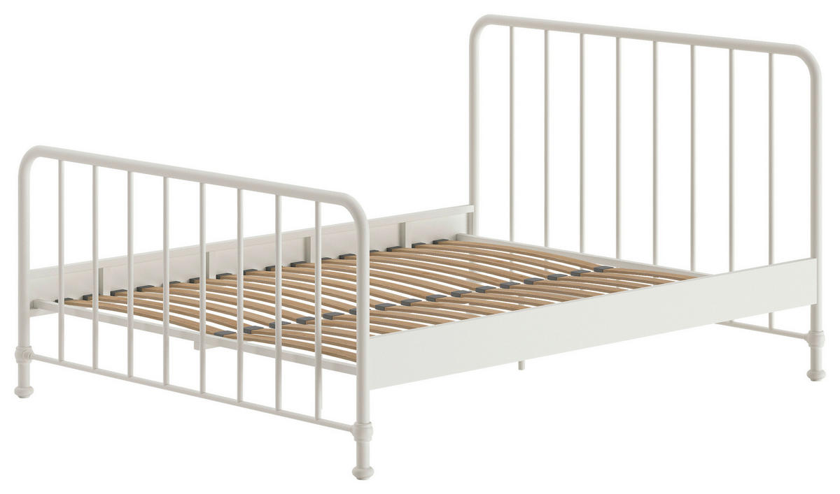 KINDER-/JUNIORBETT 160/200 cm  in Weiß  - Weiß, ROMANTIK / LANDHAUS, Holz/Metall (160/200cm) - MID.YOU