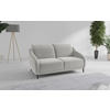 2,5-SITZER in Samt Sandfarben  - Sandfarben/Schwarz, MODERN, Textil/Metall (172/93/104cm) - Sit & More