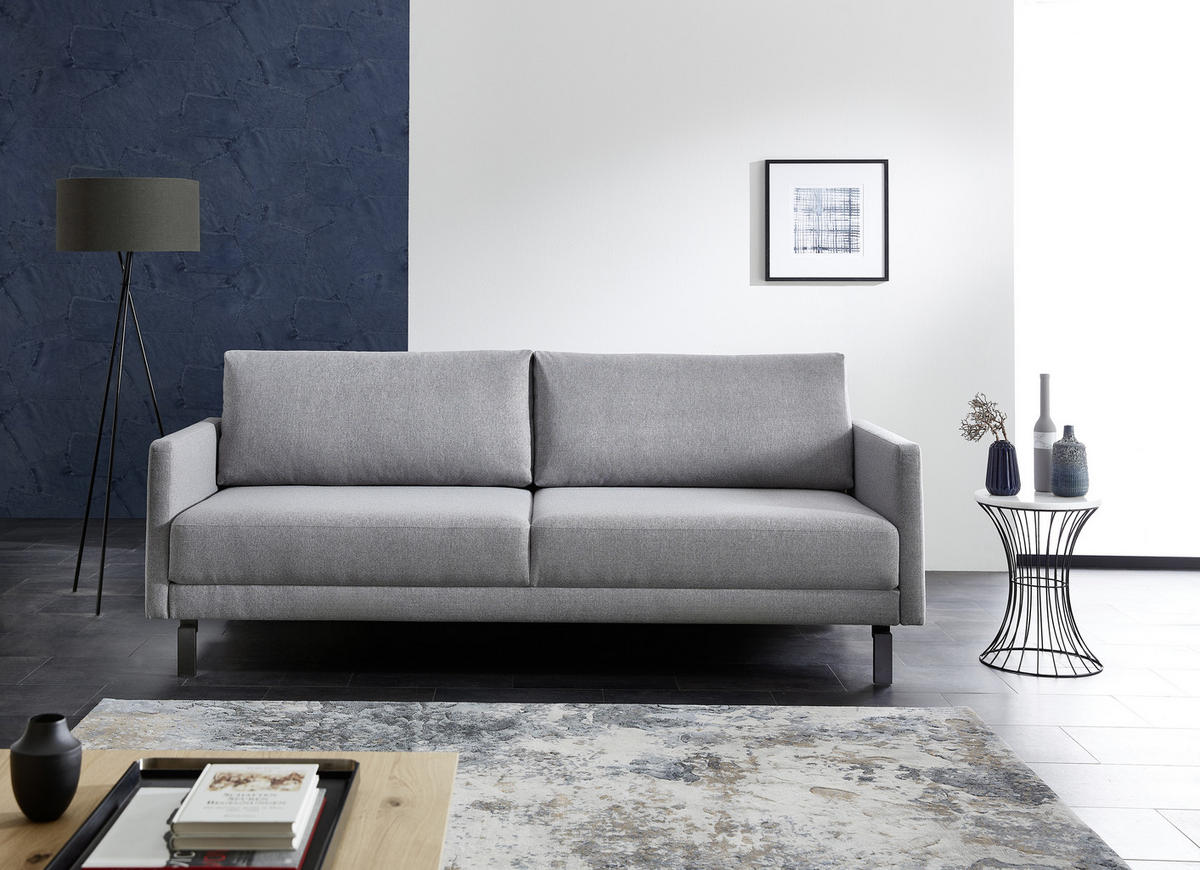 SCHLAFSOFA in Flachgewebe Blau  - Blau/Schwarz, Design, Textil (220/88/104cm) - Bali