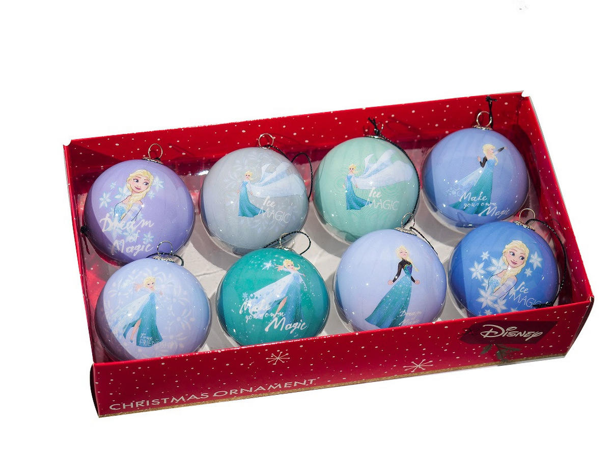CHRISTBAUMKUGEL-SET 8-teilig Frozen  - Multicolor, KONVENTIONELL, Kunststoff - Disney