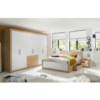 SCHLAFZIMMER Weiß, Eichefarben  - Eichefarben/Weiß, KONVENTIONELL, Holzwerkstoff (180/200cm) - MID.YOU