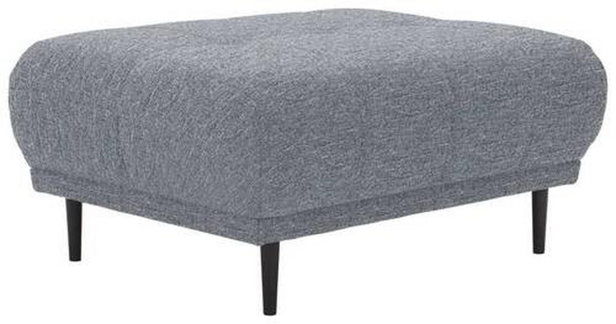HOCKER in Textil Dunkelgrau  - Dunkelgrau/Schwarz, Design, Holz/Textil (93/45/77cm) - Stylife