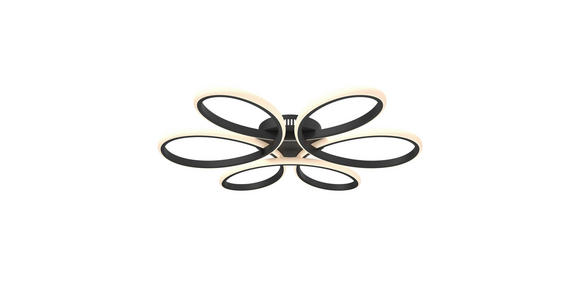 LED-DECKENLEUCHTE Matar 70/10 cm  - Schwarz, Design, Kunststoff/Metall (70/10cm) - Novel