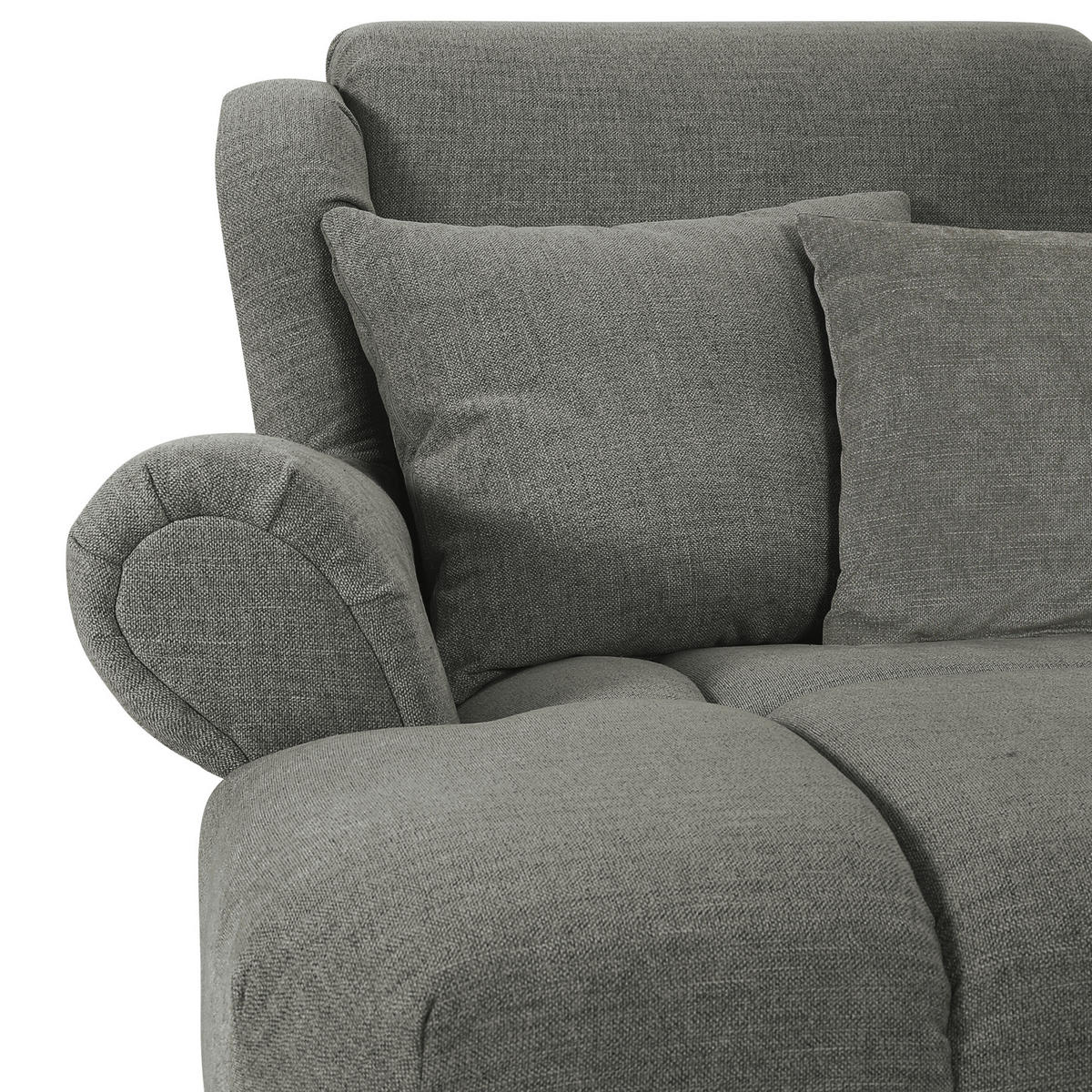XXL-SESSEL in Flachgewebe Olivgrün, Grau  - Schwarz/Olivgrün, Konventionell, Holz/Textil (125/100/140cm) - Carryhome