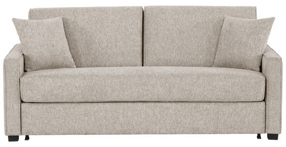 SCHLAFSOFA Webstoff Sandfarben  - Sandfarben/Schwarz, Design, Kunststoff/Textil (186/83/100cm) - Xora