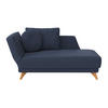 RÉCAMIERE in Flachgewebe Dunkelblau  - Eichefarben/Dunkelblau, Modern, Holz/Textil (205/74/94cm) - Bali