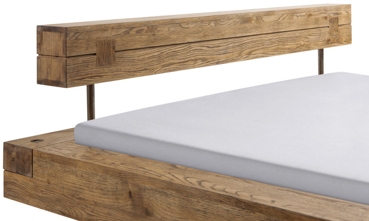 BETT 200/200 cm  in Eichefarben  - Eichefarben, KONVENTIONELL, Holz (200/200cm) - Hasena