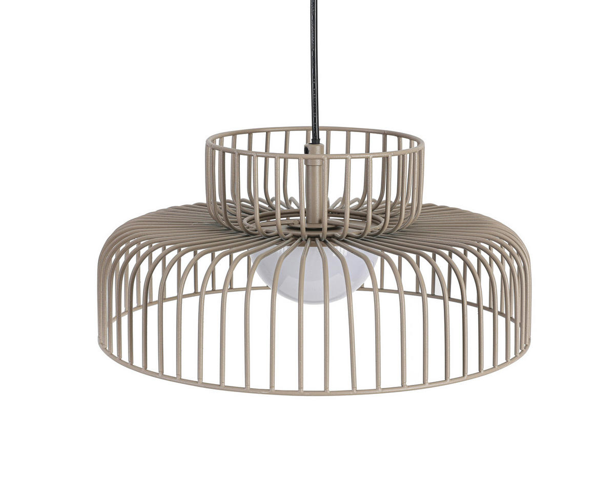 HÄNGELEUCHTE 110/30/120 cm  - Sandfarben/Weiß, Trend, Kunststoff/Metall (110/30/120cm) - Collett's Monde
