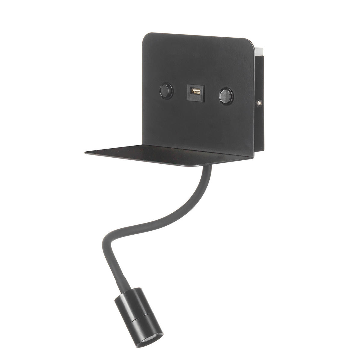 LED-WANDLEUCHTE 16/13/46 cm   - Schwarz, Basics, Metall (16/13/46cm)