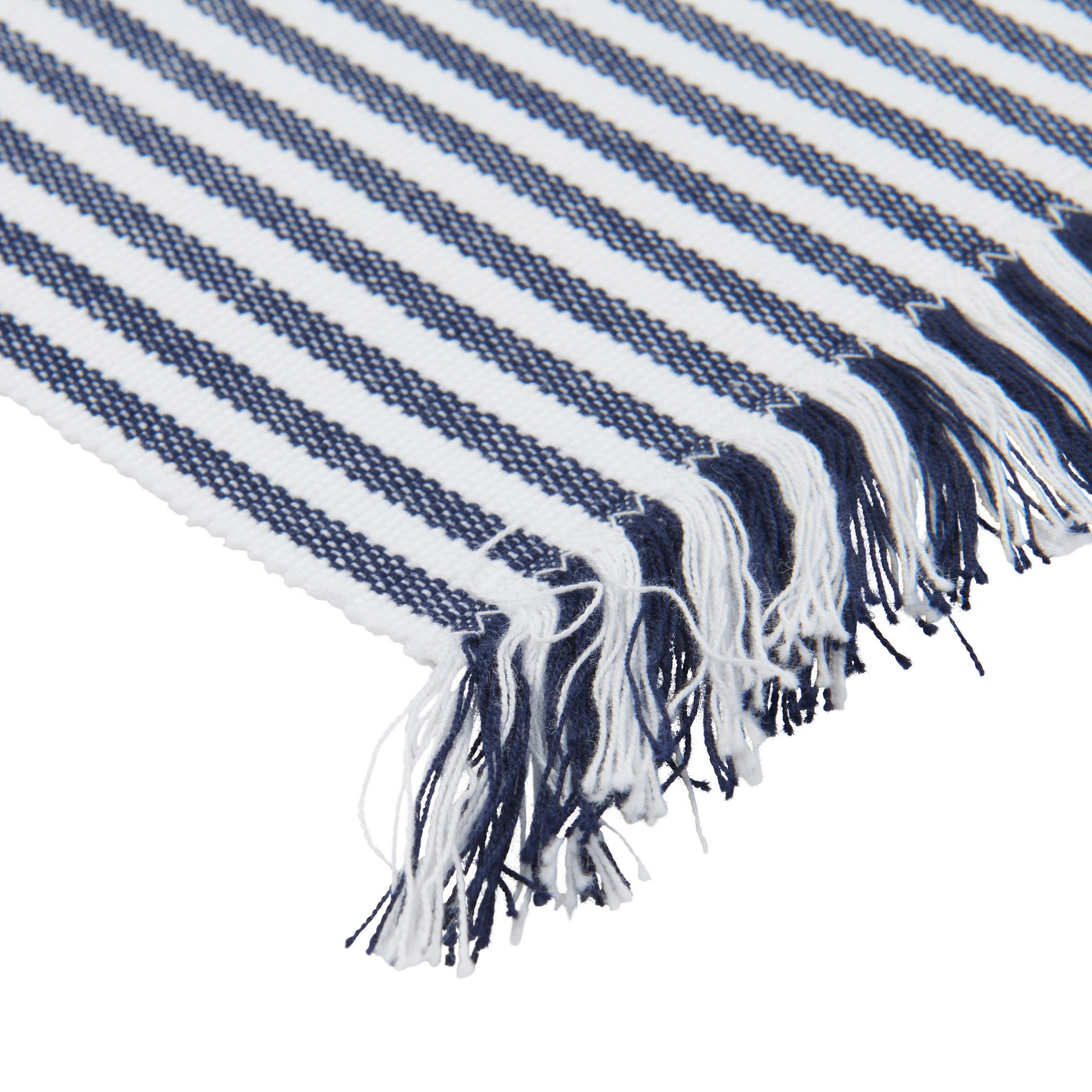 PLATZDECKCHEN Textil Blau, Weiß 35/45 cm  - Blau/Weiß, Basics, Textil (35/45cm) - Novel