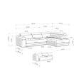 ECKSOFA Beige Struktur  - Beige/Schwarz, Design, Kunststoff/Textil (284/205cm) - Xora