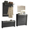 GARDEROBE 4-teilig  in 205/185/36 cm  - Anthrazit/Alufarben, Design, Holzwerkstoff/Metall (205/185/36cm) - Dieter Knoll
