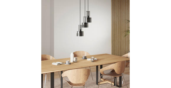 HÄNGELEUCHTE  33/150 cm    - Dunkelgrau, Design, Glas/Metall (33/150cm) - Dieter Knoll