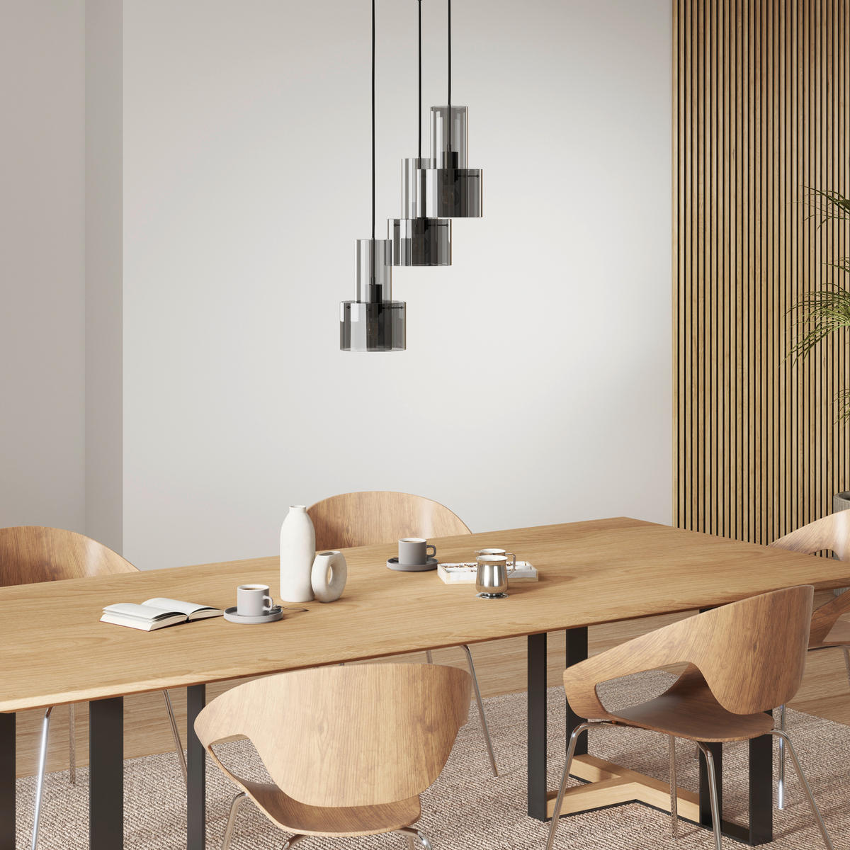 HÄNGELEUCHTE 33/150 cm  - Dunkelgrau, Design, Glas/Metall (33/150cm) - Dieter Knoll