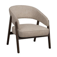 FÅTÖLJ i trä, textil mörkbrun, beige  - beige/mörkbrun, Klassisk, trä/textil (69/75/70cm) - Rowico