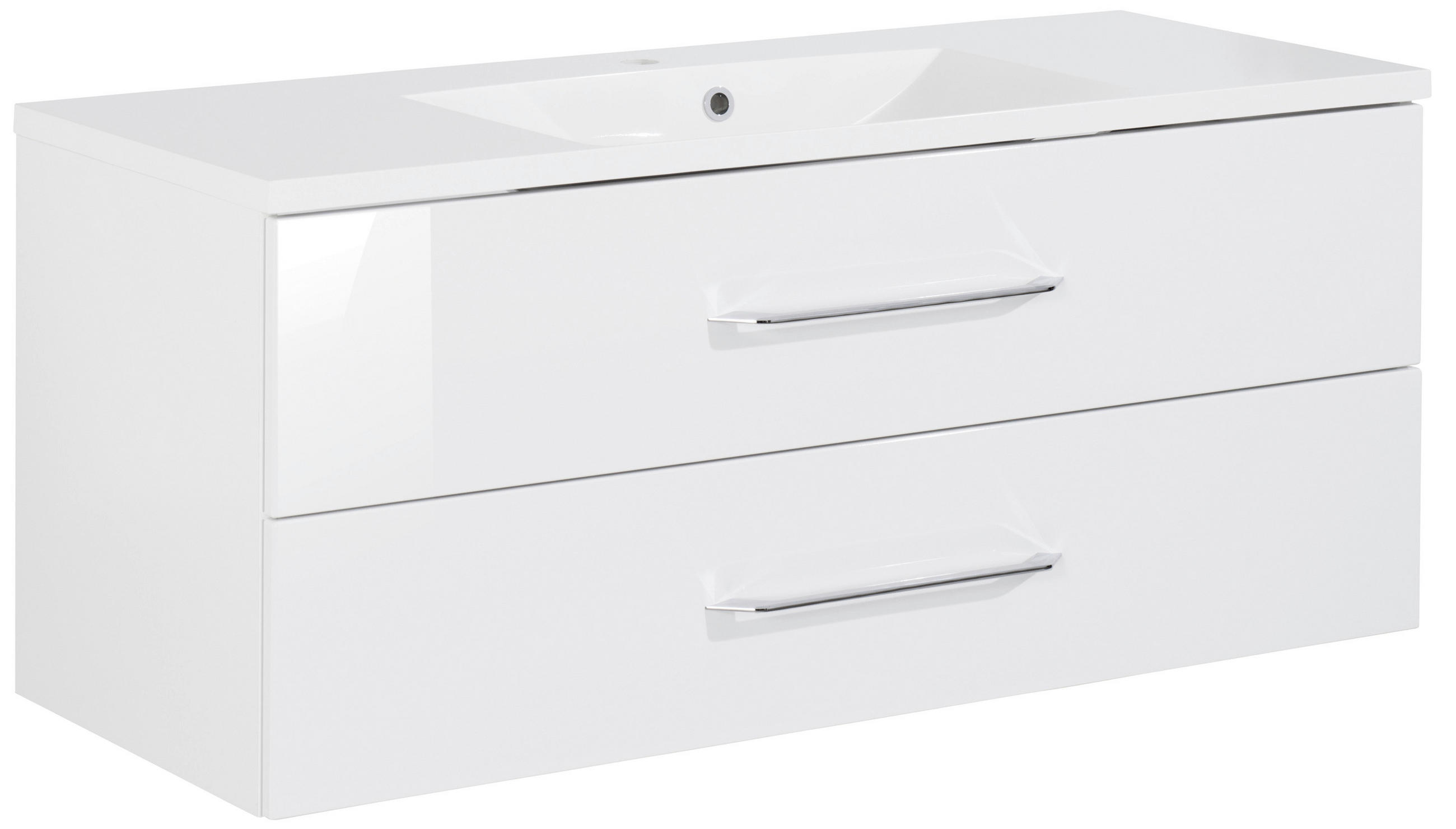 WASCHTISCHKOMBI 120 cm  - Alufarben/Weiß, MODERN, Holzwerkstoff/Kunststoff (120cm) - MID.YOU