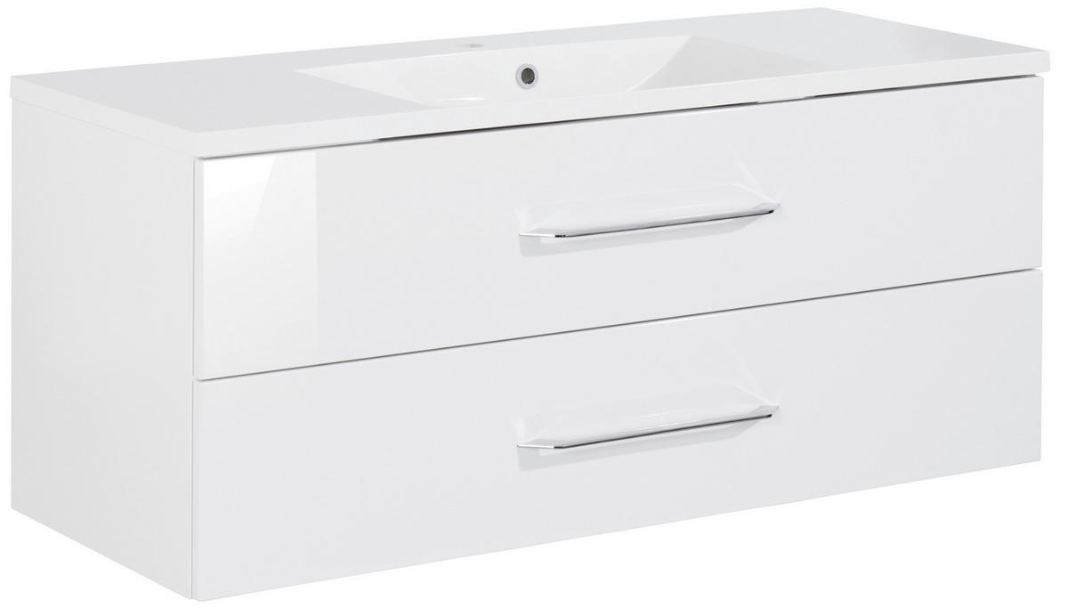 WASCHTISCHKOMBI 120 cm  - Alufarben/Weiß, MODERN, Holzwerkstoff/Kunststoff (120cm) - MID.YOU