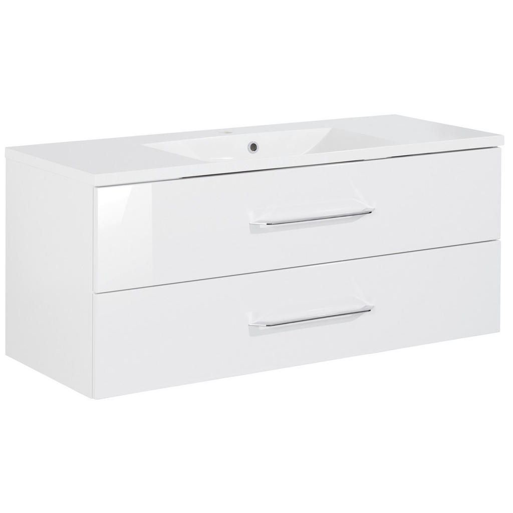 Waschbecken Mit Unterschrank Clever B: 120 Cm Weiß