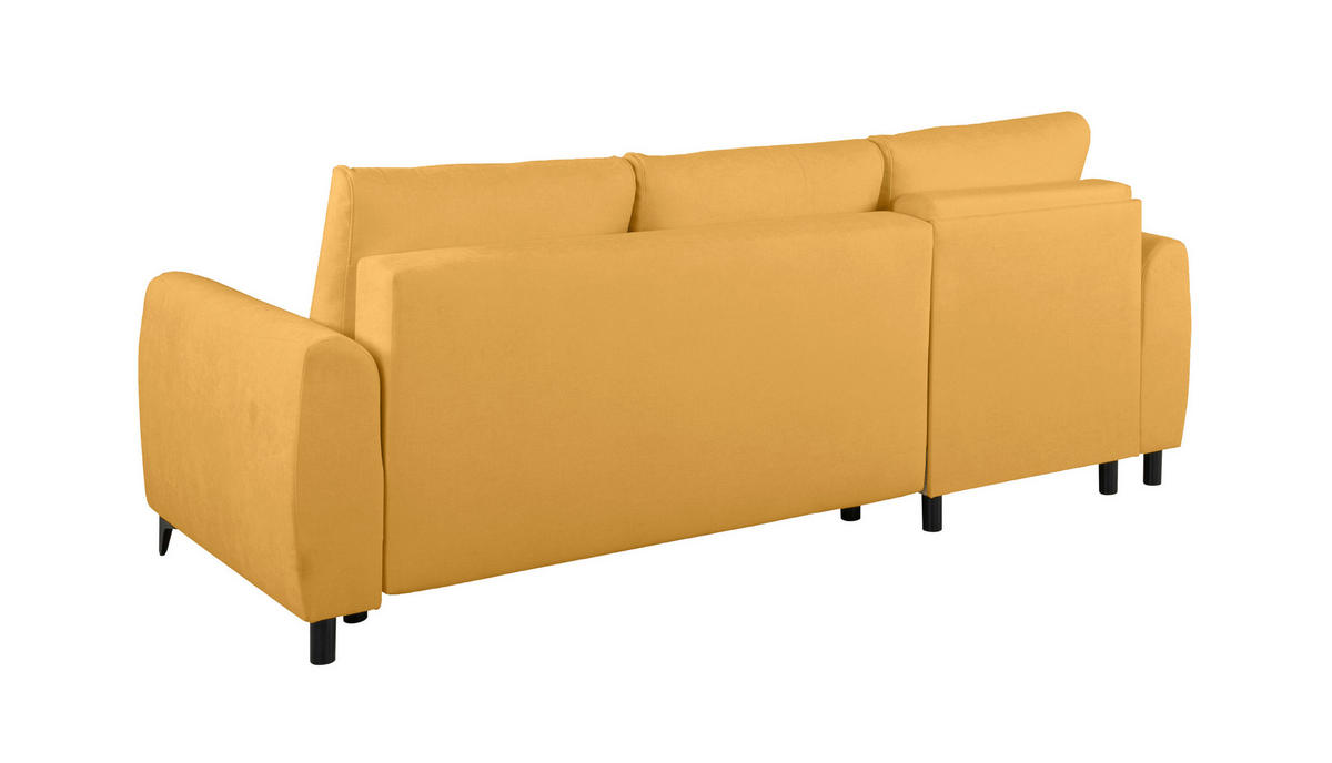 ECKSOFA Moli Gelb  - Gelb/Schwarz, Design, Textil/Metall (236/148cm) - MID.YOU