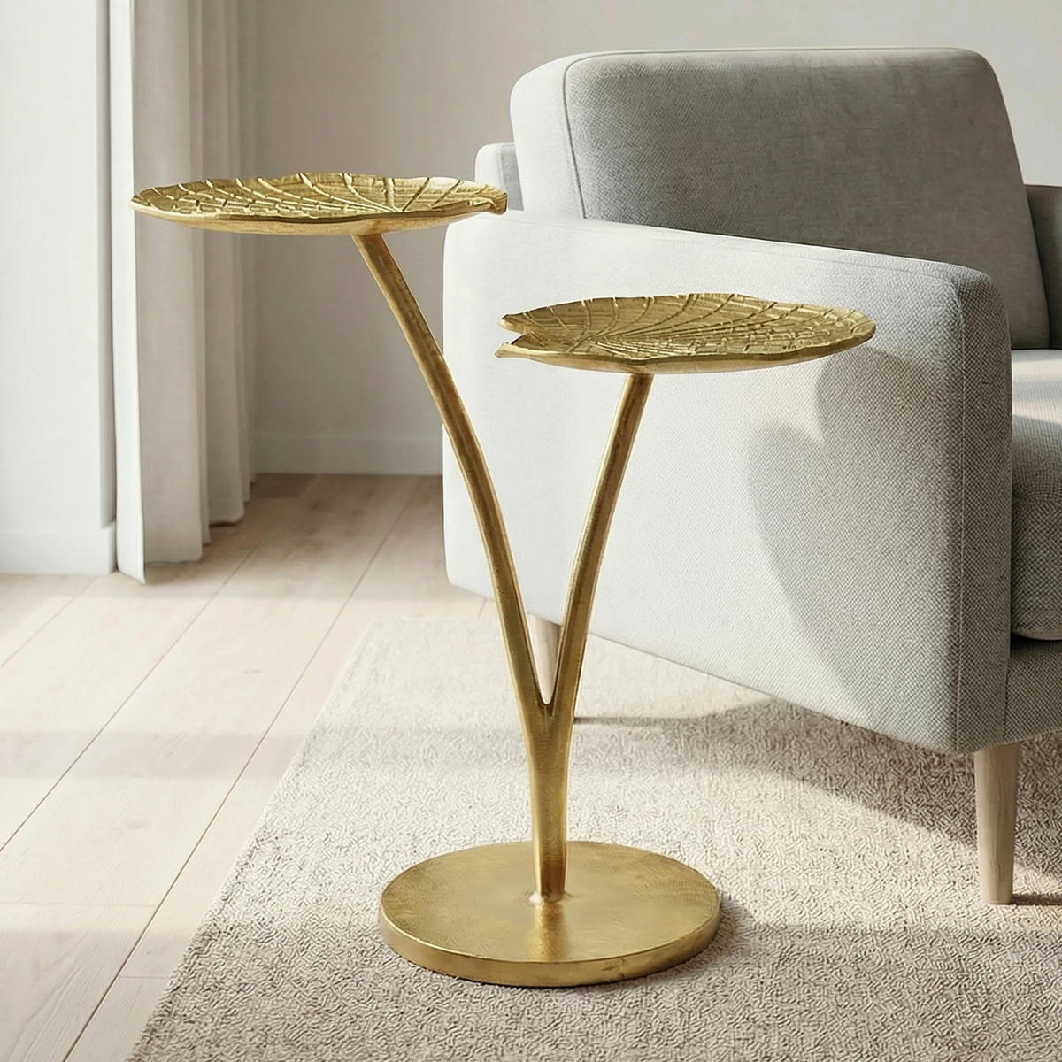 KISASZTAL fém 57/30/57 cm  - aranyszínű, Design, fém (57/30/57cm) - Livetastic