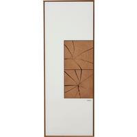 HÄNGEELEMENT in Weiß, Eichefarben   - Eichefarben/Weiß, Design, Glas/Holz (50/137/39cm) - Valnatura