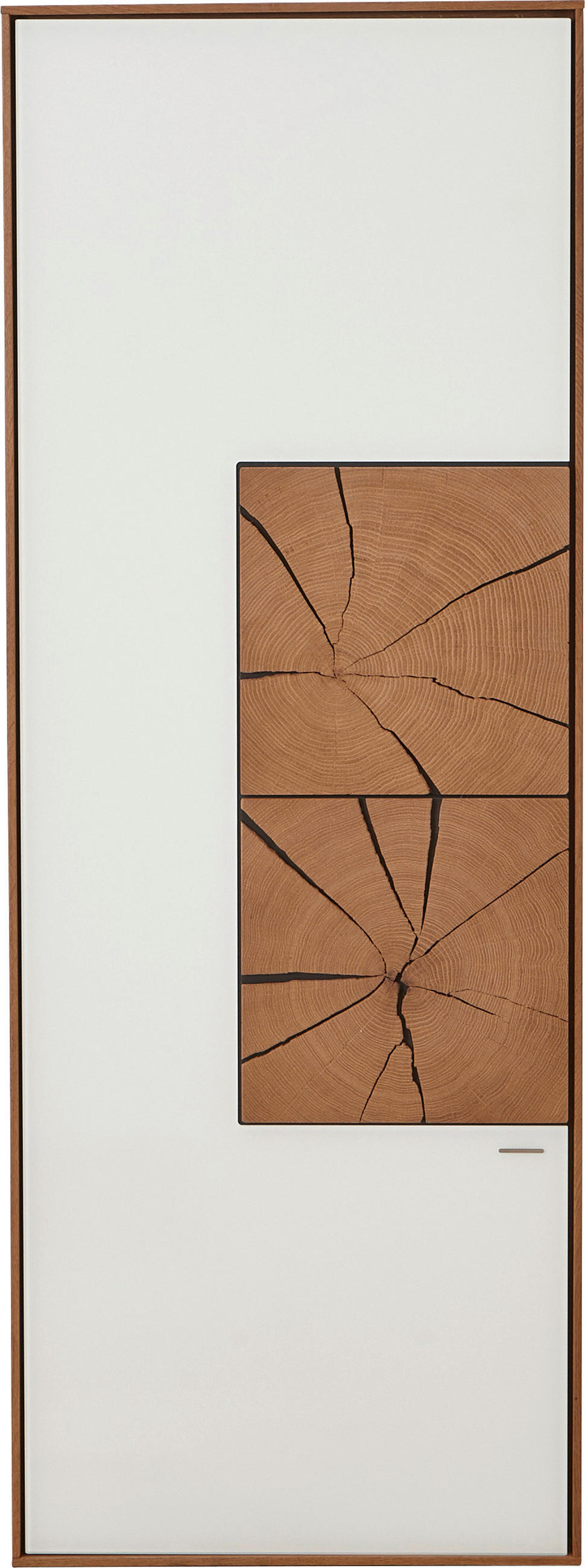 HÄNGEELEMENT in Weiß, Eichefarben   - Eichefarben/Weiß, Design, Glas/Holz (50/137/39cm) - Valnatura