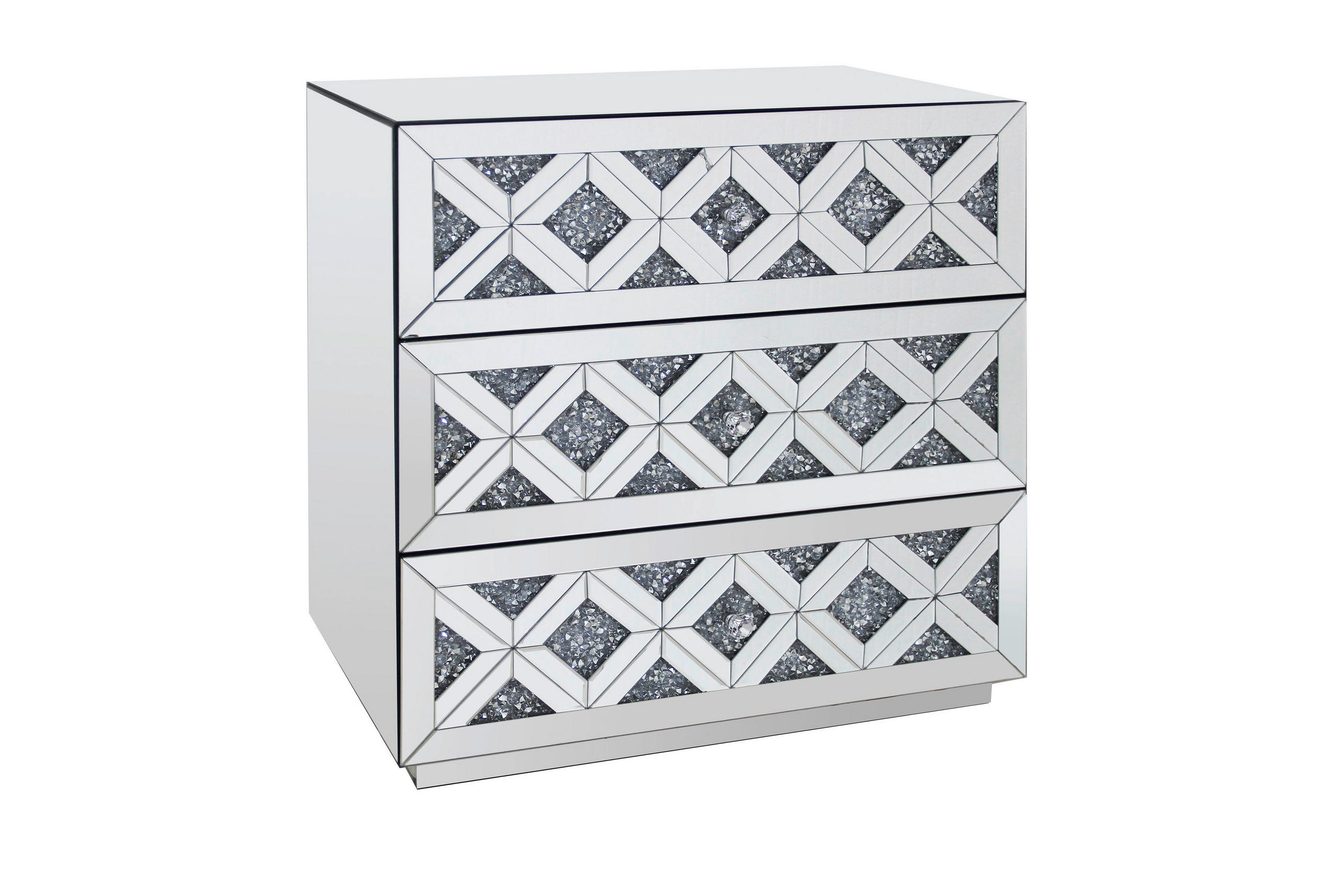 KOMMODE 80,5/81/40,5 cm Silberfarben  - Silberfarben, Trend, Glas/Holzwerkstoff (80,5/81/40,5cm) - Ambia Home