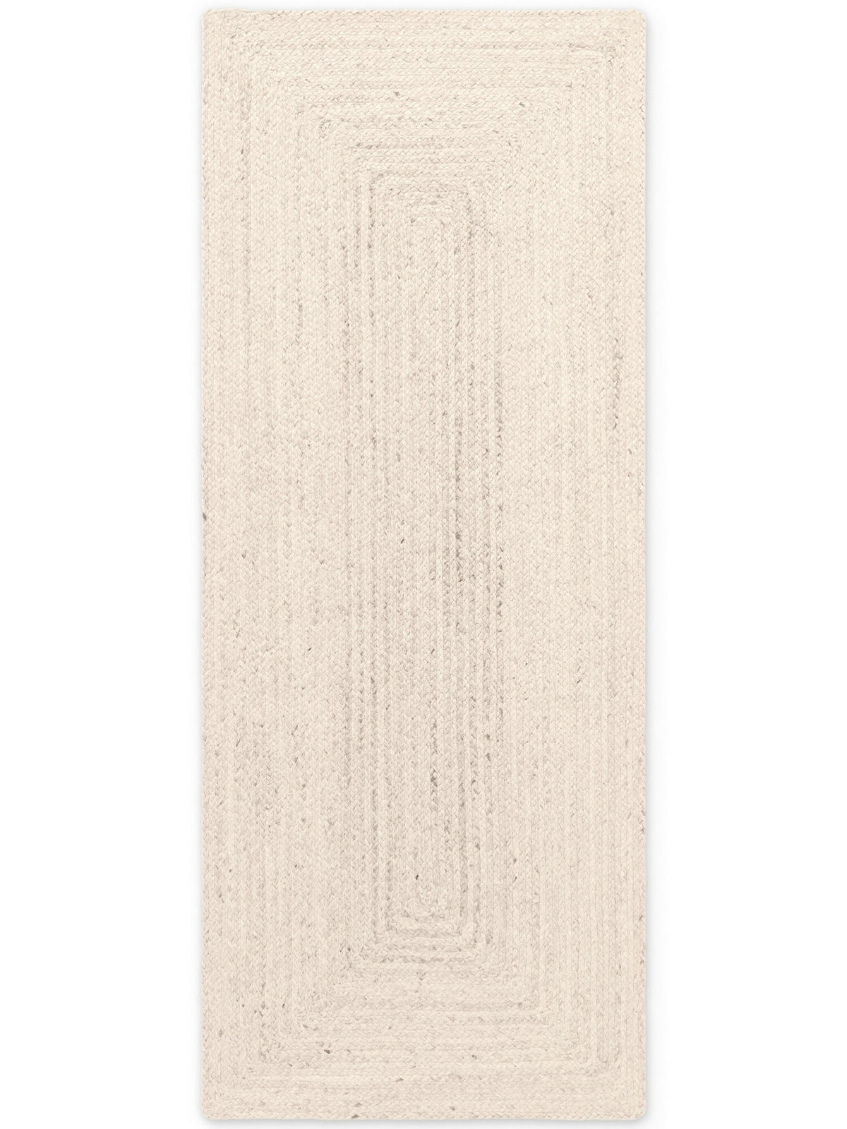 JUTETEPPICH 80/200 cm Juno Weiß rechteckig  - Weiß, Natur, Textil (80/200cm) - Hanse Home