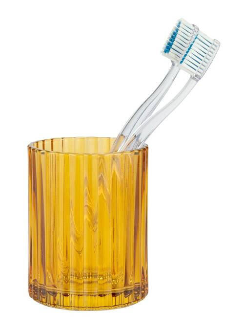 ZAHNPUTZBECHER Glas  - Braun, Basics, Glas (7,7/10/7,7cm) - Wenko