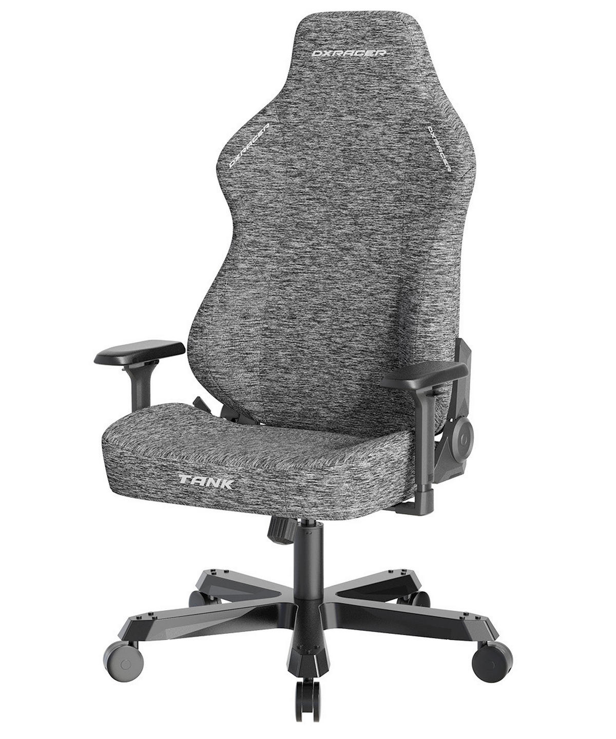 GAMINGSTUHL Grau Metall, Textil   - Schwarz/Grau, KONVENTIONELL, Textil/Metall (80/138,5-148/60cm) - Dxracer