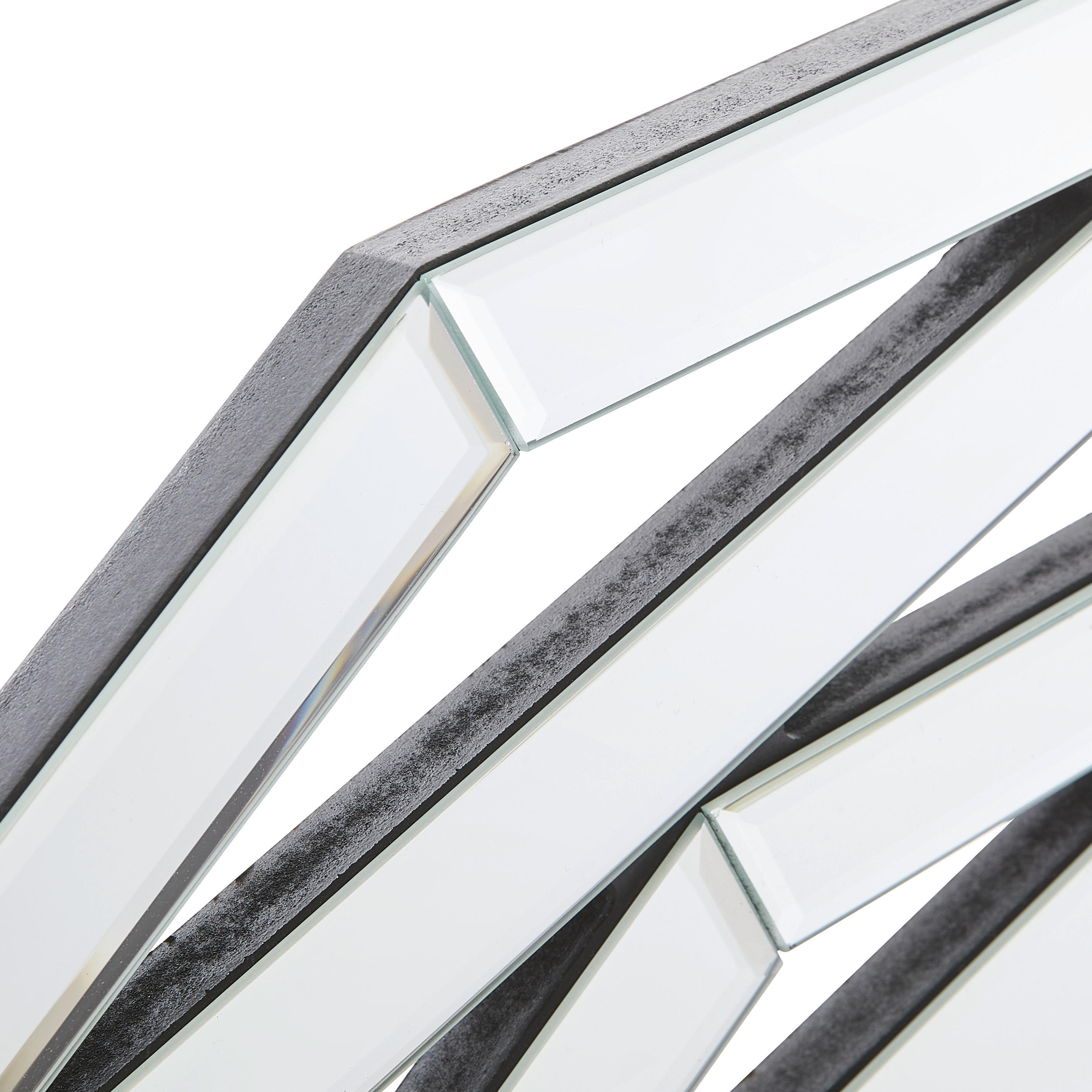 STENSKO OGLEDALO, 100/100/1,9 cm steklo, leseni material  - srebrne barve, Trendi, steklo/leseni material (100/100/1,9cm) - Xora