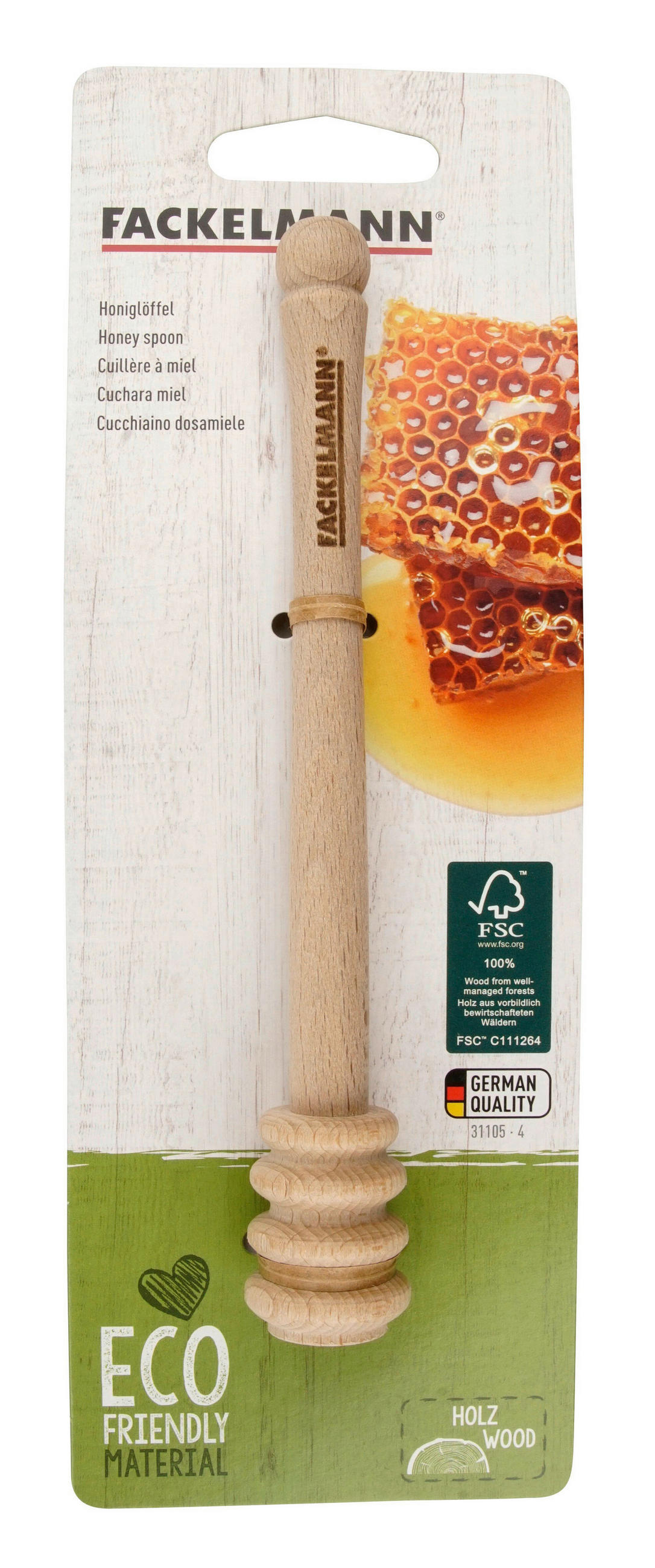 ŽLICA ZA DOZIRANJE          16,5 cm           - naravne barve, Basics, les (16,5cm) - Fackelmann