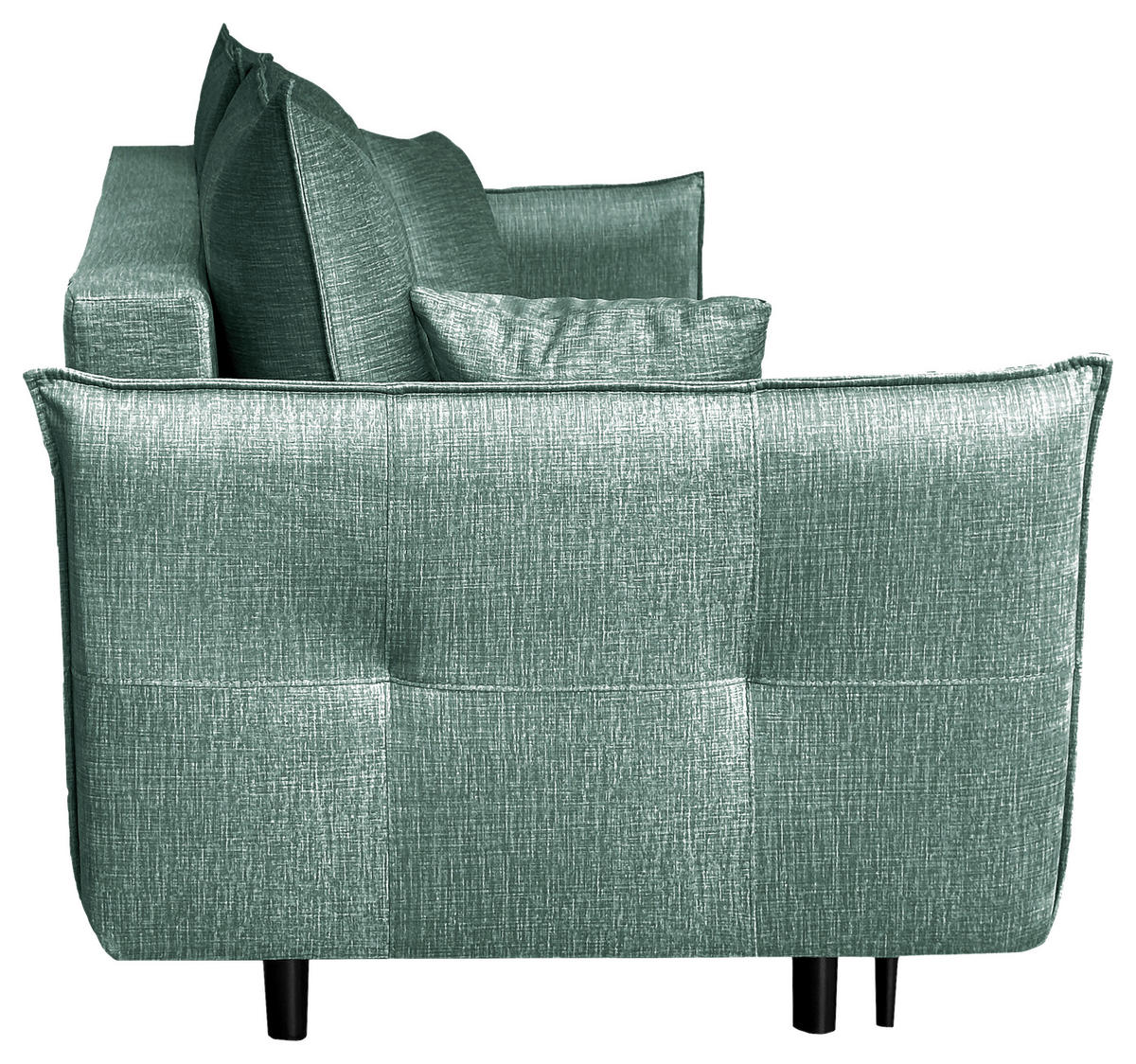 SCHLAFSOFA  mit Liegefunktion Flachgewebe Mintgrün  - Schwarz/Mintgrün, Design, Holz/Kunststoff (216/96/102cm) - MID.YOU