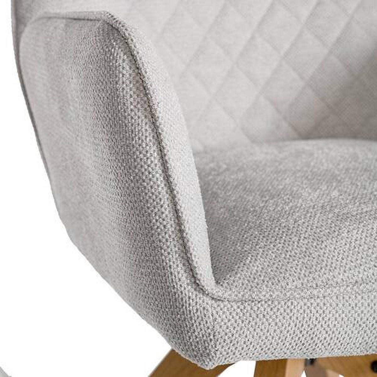 ARMLEHNSTUHL in Holz, Textil Grau, Eichefarben  - Eichefarben/Grau, MODERN, Holz/Textil (59/88/63cm) - home24