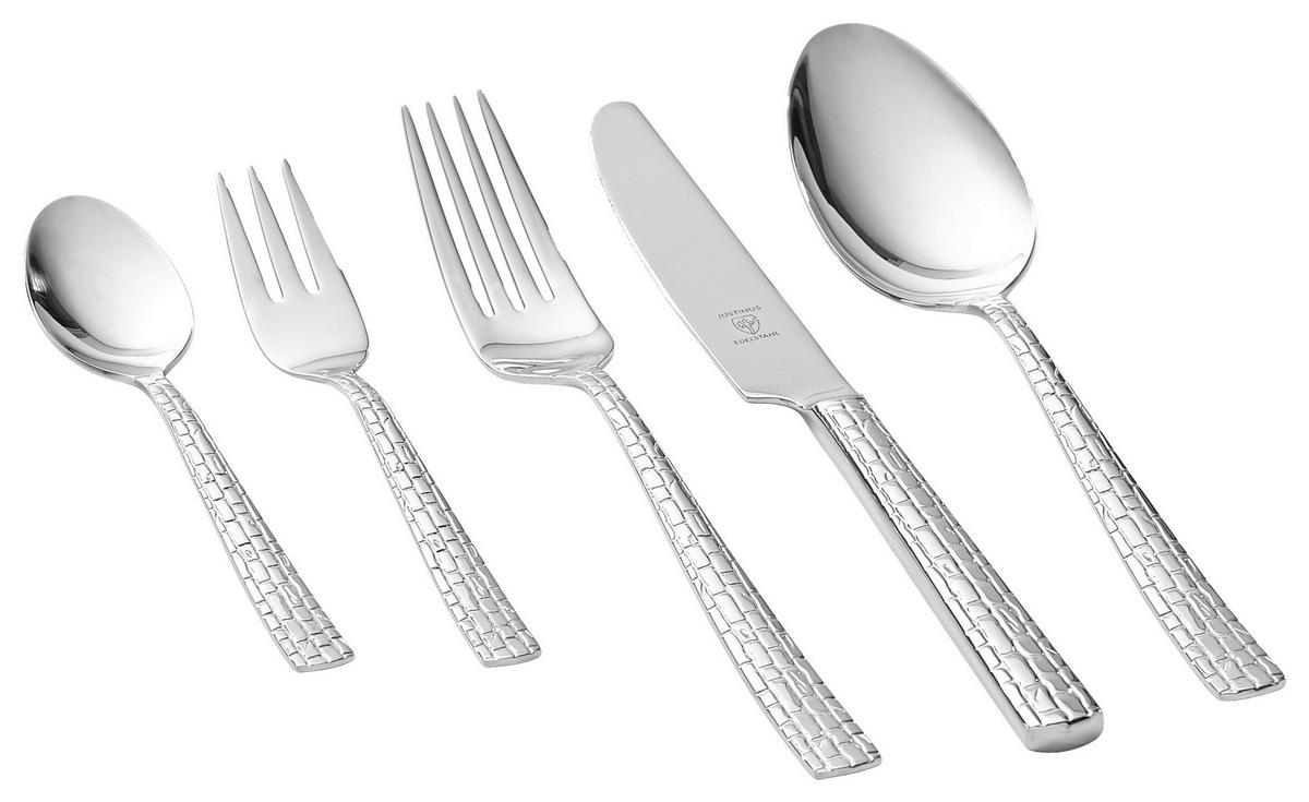 BESTECKSET Factory 60-teilig Edelstahl  - Design, Metall (50,2/39,5/6,1cm) - Justinus