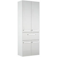 HOCHSCHRANK 60/168/33 cm  - Chromfarben/Weiß, KONVENTIONELL, Glas/Holzwerkstoff (60/168/33cm) - Sadena