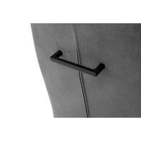 SCHWINGSTUHL  in Eisen Mikrofaser  - Dunkelgrau/Schwarz, MODERN, Textil/Metall (45/101/65cm) - Livetastic